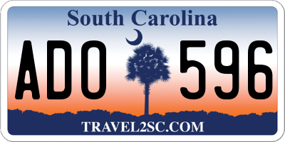 SC license plate ADO596