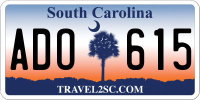 SC license plate ADO615