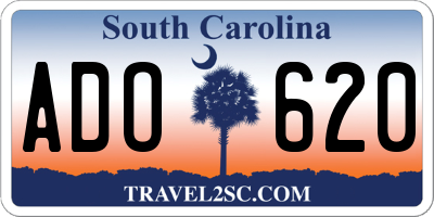 SC license plate ADO620