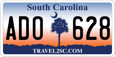 SC license plate ADO628