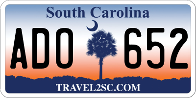 SC license plate ADO652