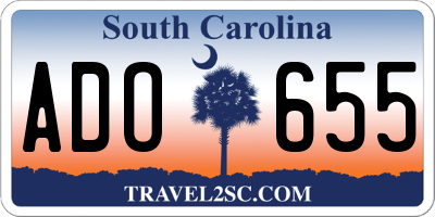 SC license plate ADO655