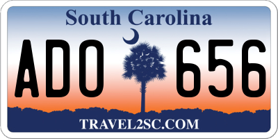 SC license plate ADO656