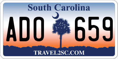 SC license plate ADO659
