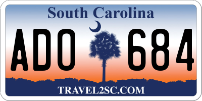 SC license plate ADO684