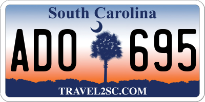 SC license plate ADO695