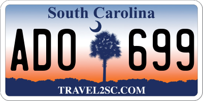 SC license plate ADO699