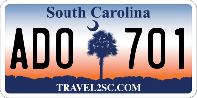 SC license plate ADO701