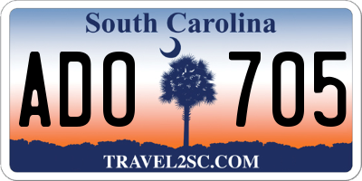 SC license plate ADO705