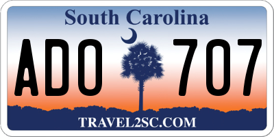 SC license plate ADO707