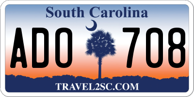 SC license plate ADO708