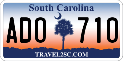 SC license plate ADO710