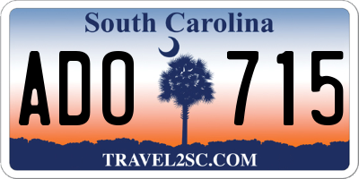SC license plate ADO715