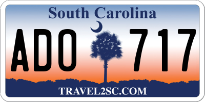 SC license plate ADO717