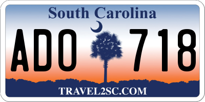 SC license plate ADO718