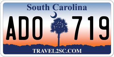 SC license plate ADO719