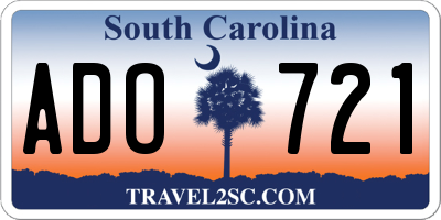 SC license plate ADO721