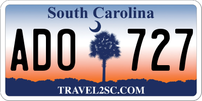 SC license plate ADO727