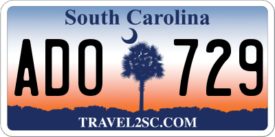 SC license plate ADO729