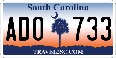 SC license plate ADO733