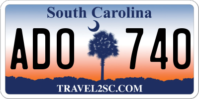 SC license plate ADO740