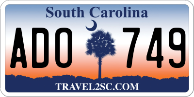 SC license plate ADO749