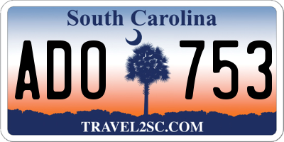 SC license plate ADO753