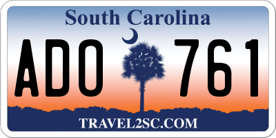 SC license plate ADO761