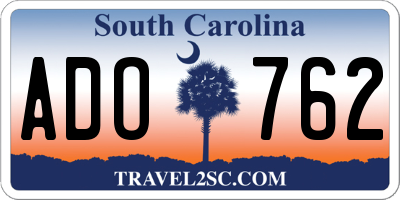 SC license plate ADO762
