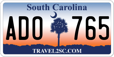 SC license plate ADO765
