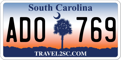 SC license plate ADO769