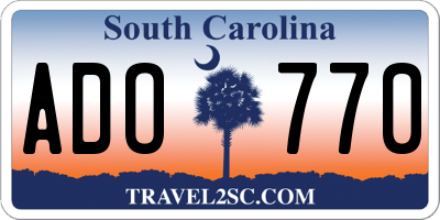 SC license plate ADO770