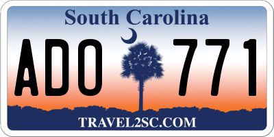SC license plate ADO771