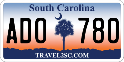 SC license plate ADO780