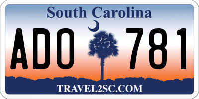 SC license plate ADO781