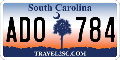 SC license plate ADO784