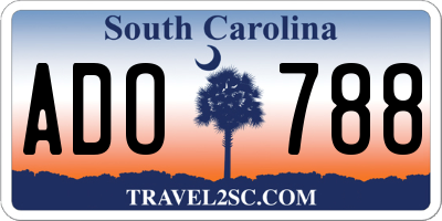 SC license plate ADO788