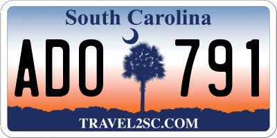 SC license plate ADO791