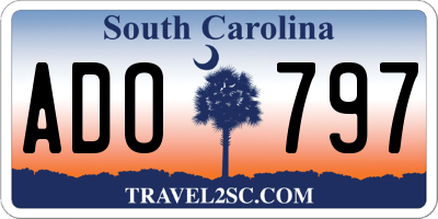SC license plate ADO797