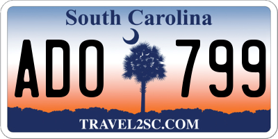 SC license plate ADO799