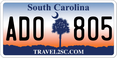 SC license plate ADO805