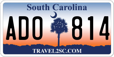 SC license plate ADO814