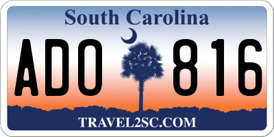 SC license plate ADO816