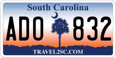 SC license plate ADO832