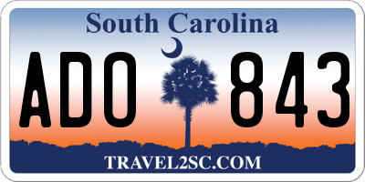 SC license plate ADO843