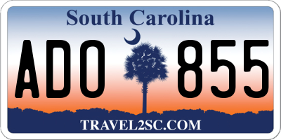 SC license plate ADO855