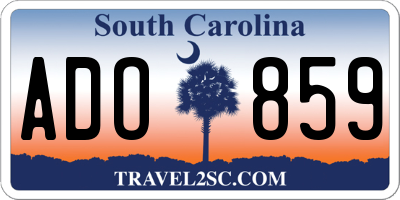 SC license plate ADO859