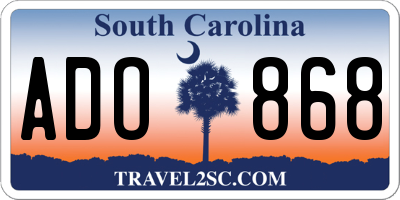 SC license plate ADO868