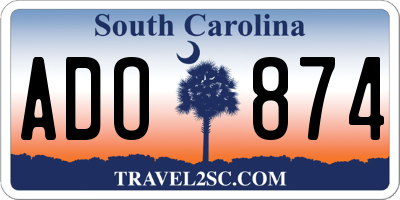 SC license plate ADO874