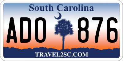SC license plate ADO876
